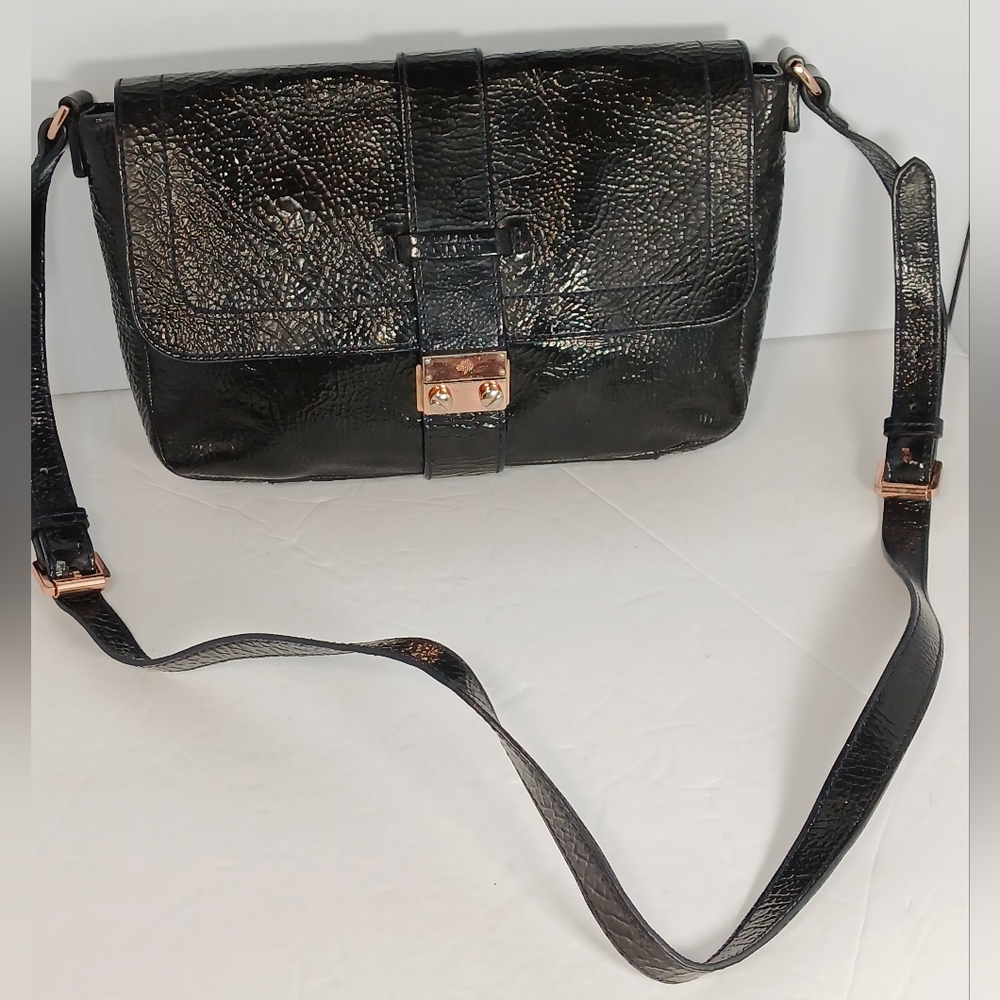 Mulberry Harriet soft patent leather crossbody handbag